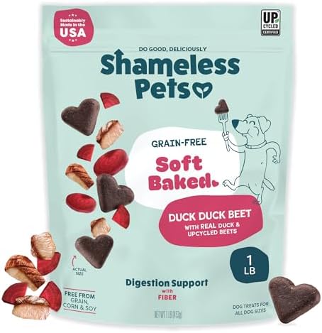 Shameless Pets Soft-Baked Dog Training Treats, Duck Duck Beet - 16 oz
