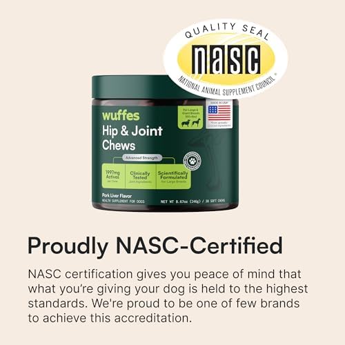 Wuffes Advanced Hip & Joint Chews for Large Breed Dogs, Vet Recommended