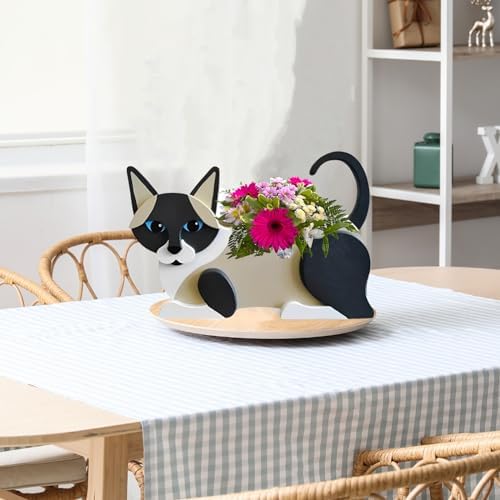 Siamese Cat Planter Pots, Animal Shaped Flower Pot
