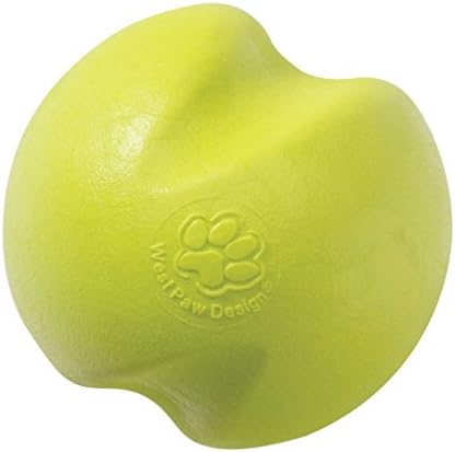 WEST PAW Zogoflex Jive Ball Dog Chew Toy – Bouncing Toys for Dogs, Fetch, Catch, Chewing, Play – Floatable, Recyclable Balls – Latex-Free, Non-Toxic, Dishwasher Safe Dog Toy, Large 3.25", Granny Smith