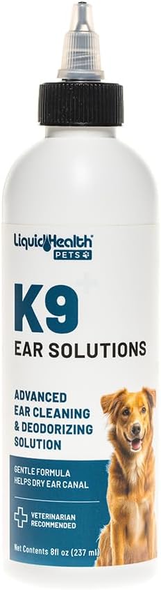 LIQUIDHEALTH Pets K9 Dog Ear Cleaner Wash Solutions, 8 oz 1 Pack