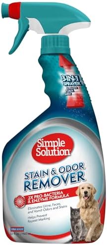 Simple Solution Pet Stain & Odor Remover, Enzyme Stain Cleaner, 32oz