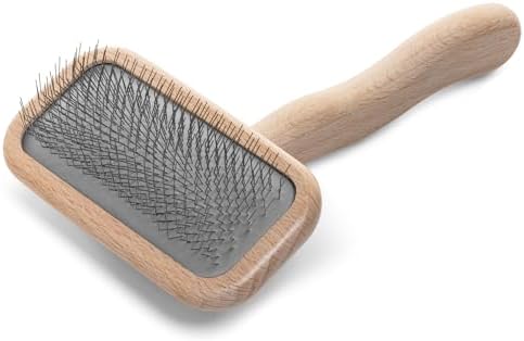 Chris Christensen Mark II Slicker Brush for Dogs, Small, Stainless Steel, Brown