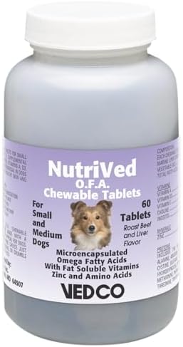 Vedco 60 Count Nutrived O.F.A. Chewable Tablets for Small and Medium Dogs