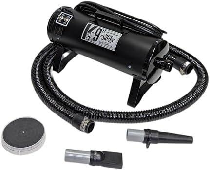 Electric Cleaner Company K9 II Dog Blow Dryer - High Power Grooming Dryer, Heavy Duty, 10' Hose, Deshedding, Matte Black
