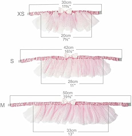 Blueberry Pet My Little Princess Adjustable Breakaway Dog Collar with Embroidered Mesh and Bowtie, Baby Pink, X-Small