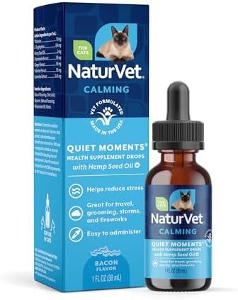 NaturVet Hemp Quiet Moments Calming Drops for Cat, 1oz