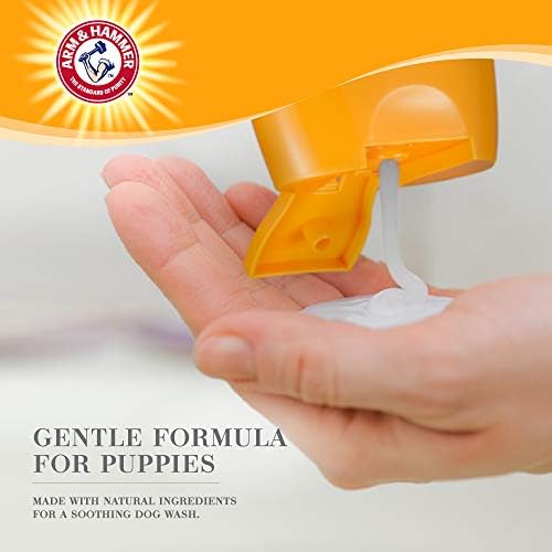 Arm & Hammer Tearless Puppy Shampoo, Coconut Lime Verbena, 16 Fl Oz | 2-in-1 baking soda formula, gentle tear-free wash, suitable for puppies 8 weeks and older