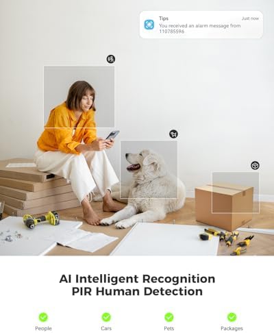 COCOCAM 2K Indoor Pan/Tilt WiFi Security Camera with 5200mAh Battery