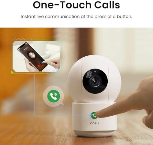 aosu 4MP Indoor Security Camera - Baby & Pet Monitoring with 5/2.4 GHz WiFi