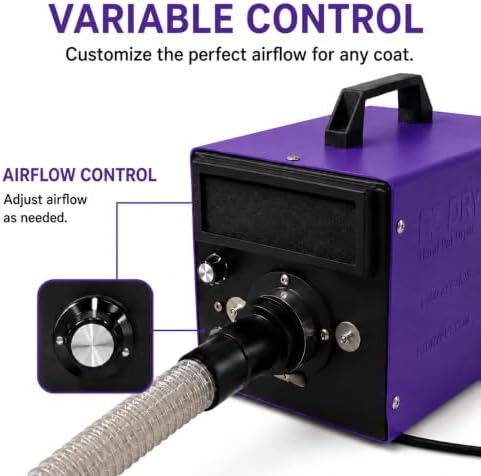 EZ-DRY High Velocity Variable Speed Force Dryer, Dog Grooming Dryer, Preferred by Professional Groomers Worldwide, Light Weight | Preferred by Professional Groomers Worldwide Light Weight