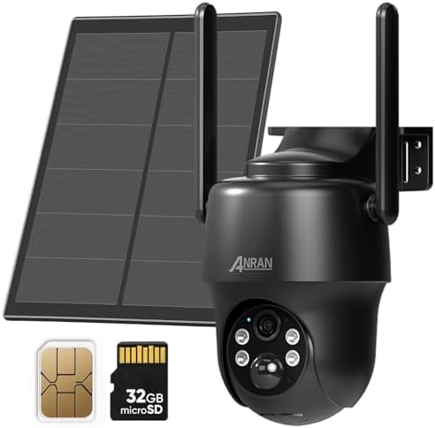 ANRAN 4G LTE Cellular Solar Security Camera Wireless Outdoor,No WiFi
