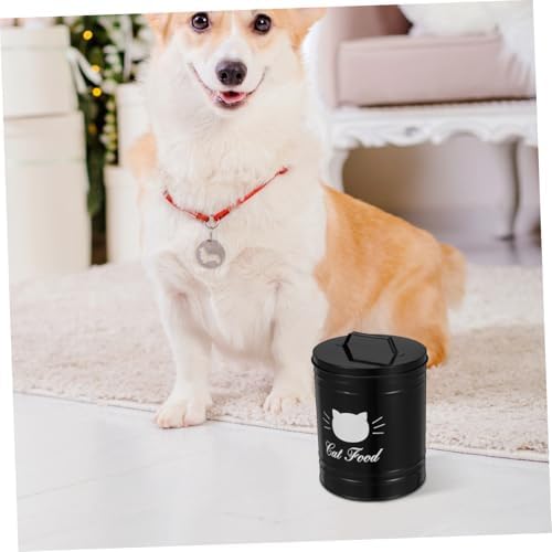 INOOMP Airtight Metal Canister for Pet Food Convenient with Moisture Protection Versatile Storage for Dogs and Cats Use