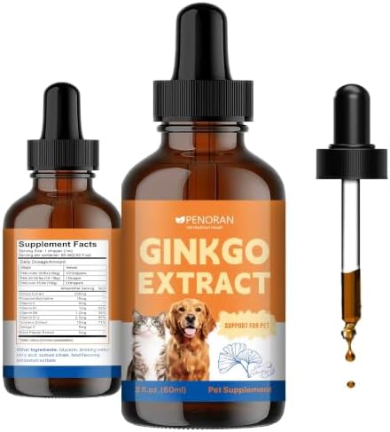 Brain & Heart Health Prevention Ginkgo Biloba Extract for Dogs & Cats ﻿