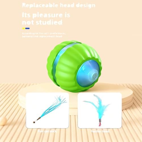 Interactive Cat Toys for Indoor Cats,Automatic Moving Kitten Toys | Cat Toys for Bored Indoor Adult Cats,Smart Rechargeable Cat Enrichment Toys for Cats to Keep Them Busy, Cat Balls Pet Toys