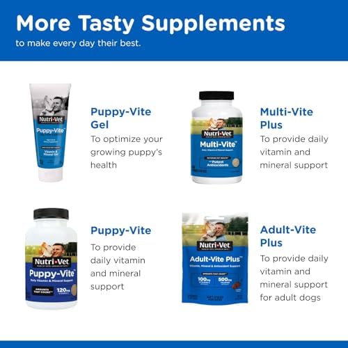 Nutri-Vet Senior-Vite Multivitamin, Dog Supplements, Immune Support, Pet Supplies, Vitamins for Dogs, Senior Essentials, Made in USA, Multivitamin for Pets, 120 Count | Daily Multivitamin, Senior Dog Vitamins, Dog Vitamins & Supplements, Immune Support...