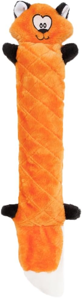 ZippyPaws Jigglerz Dog Squeaky Toys to Keep Them Busy, Pet Product - Fox | Funny Animal Plush for Small, Medium & Large Dogs, Cute Stuffed Puppy Toy, Gift for All Breeds, Interactive Squeaker