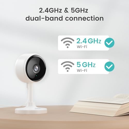 litokam Indoor Cameras for Home Security with Night Vision, Pet Camera with Phone App, WiFi Home Security Camara, Baby Monitor Work with Alexa, Motion Detection, 2 Pack, 4MP