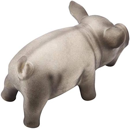 Dog Chew Toy Cute Pig Grunting Squeak Latex Dog Puppy Toy(Black)