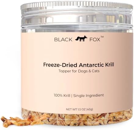 BLACK FOX Freeze-Dried Antarctic Krill Treats for Dogs & Cats - 1.5oz