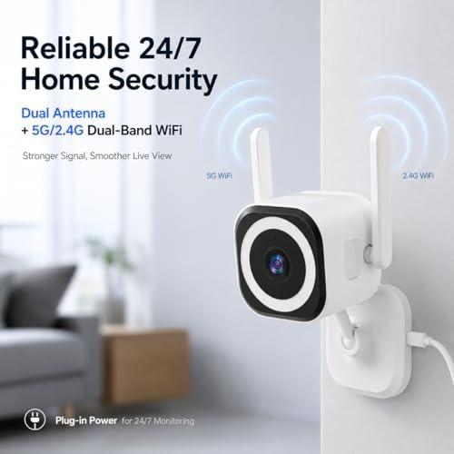 2K Indoor Outdoor Security Cameras for Home Security, Baby Monitor, 2Pack