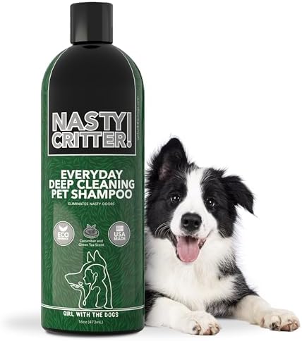 Nasty Critter! by Girl With The Dogs - Made in USA - Deep Clean Everyday Dog Shampoo for 8 Weeks+ (16 Oz)