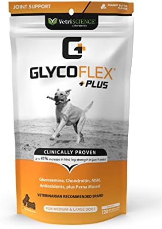 VetriScience GlycoFlex Plus Hip and Joint Supplement Chews for Dogs and Composure Calming Chews