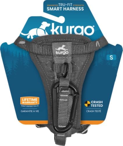 Kurgo Enhanced Strength Tru-Fit Smart Harness, Charcoal, Small