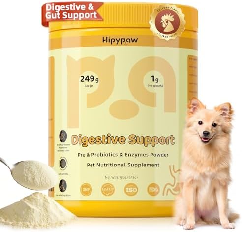 Digestive Probiotics for Dog - Digestive Enzymes Plus Probiotics & Prebiotics Promote Digestion and Regulate Gut Microbiota Balance for Cats and Dogs - 8.7oz Powder