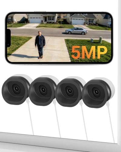 Anlapus 4 Pack 5MP 3K No Drill WiFi Magnetic Window Angle Mounted Camera