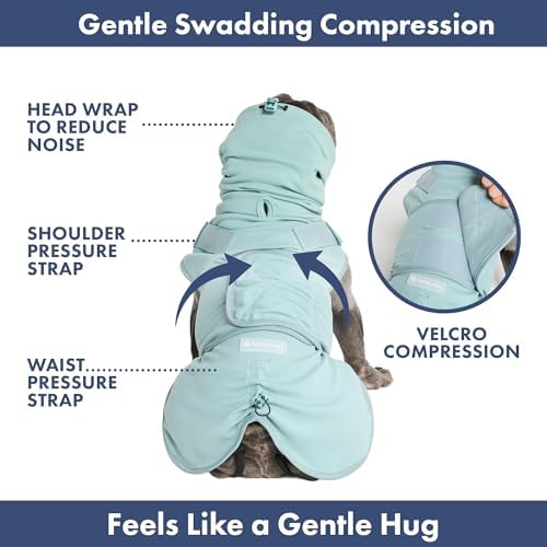 Spark Paws Anxiety Relief Vest for Dogs, Gentle Compression Dog Anxiety Suit