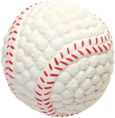 Squeaky Chew Dog Toys Interactive Sports Balls with Squeaker Soft Latex Rubber Bouncy Fetch Ball Toy (Soccer, Volleyball, Football, Tennis) for Puppy & Dog (Tennis,Large)