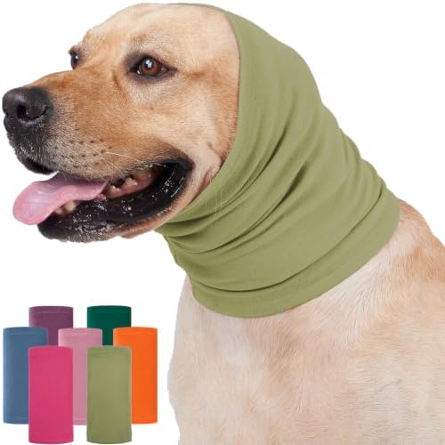 Nanaki Dog Calming Hoodie Dog Hematoma Ear Wraps for Dogs-Ear Protection | Grooming and Force Drying Dog Ear Protector,Dog Ear Muffs Head Warp For Fireworks Anxiety Relief,Ear Protection Head Cover