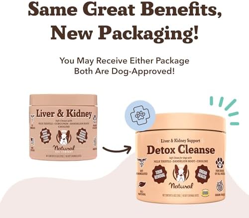 Natural Dog Company Liver & Kidney Supplement for Dogs – 90 Soft Chews with Milk Thistle, Cranberry, Dandelion Root, Turmeric & Astragalus – Supports Liver Function, Kidney Health & Overall Wellness