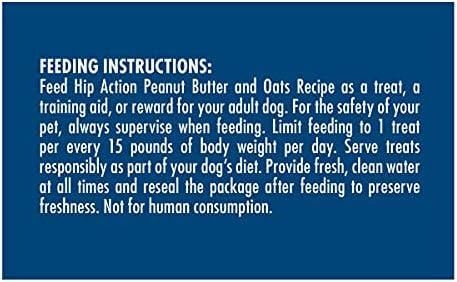 Zuke's Hip Action Dog Treats Peanut Butter and Oats Recipe, 6 Ounces (3 Pack)