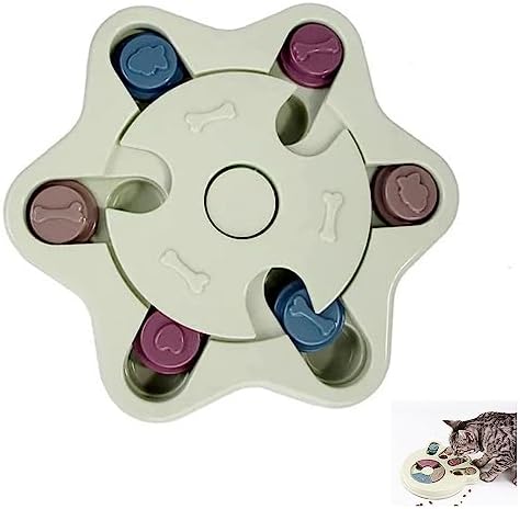 Anti-Choking Interactive Puzzle Toy for Slow Dispensing Feeding for Pets, 2023 New Dog Puzzle Toys, Dog/Cat Food Puzzle Feeder, Dog Stimulation Toys for Small and Medium-Sized Dogs (Green, Hexagon)
