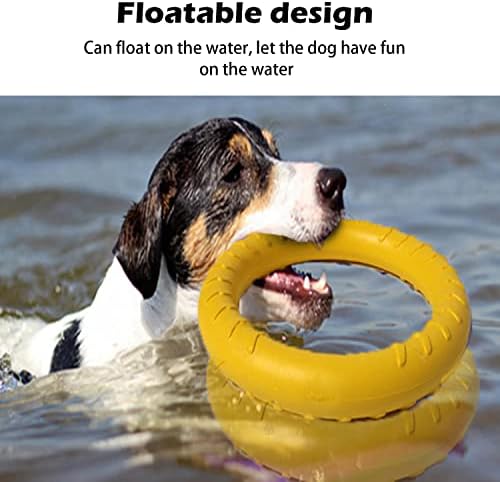 Dog Balls Toy for Aggressive Chewers (Yellow Ring)