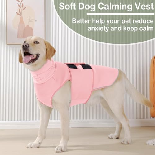 KOESON Reflective & Soft Dog Anxiety Vest with Ear Wraps for Thunderstorm