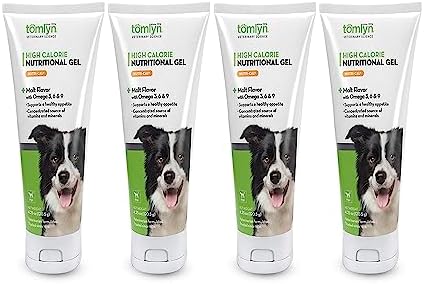 TOMLYN Nutri-Cal Malt-Flavored High-Calorie Nutritional Gel for Dogs, Helps Support a Healthy Appetite for Dogs Providing Calories, Vitamins, and Minerals in a Tasty Dog Supplement, 4.25oz-4 Pack