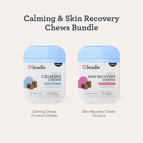 Kradle Calming & Skin Bundle for Dogs, 75-Pack, 75ct