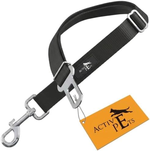 Active Pets Car Seat Belt for Dogs - Black, 18-24in