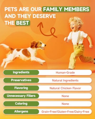 Pumpkin Powder for Dogs, Daily Support Dog Digestion Health, Chicken Flavor