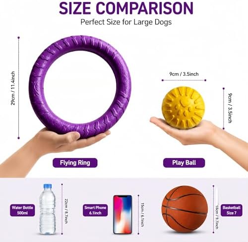 Large Purple Dog Tug Toy, Floating Water Ring