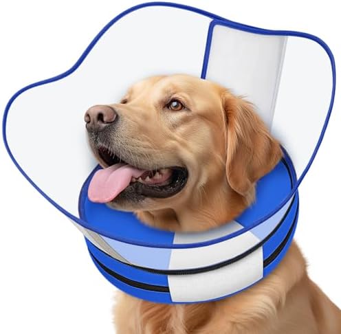 Supet Raised Sponge Dog Cone Collar Alternative After Surgery, Soft Dog Cone for Small Medium Large Dogs to Stop Licking, Pet Neck Donut Collar After Surgery