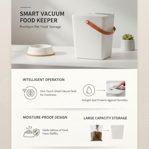 Vacuum Pet Food Storage, 13L
