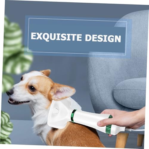 Kisangel Dog Cat Grooming Hair Dryer Brush Low Noise Pet Hair Blower with Adjustable Temperature for Long Hair for Home Salon Plug