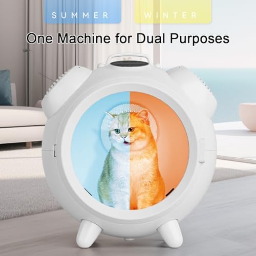 Smart Pet Dryer Box with Circulating Air, 62L Large Capacity and Low Noise Design - Ideal for Grooming Small to Medium Dogs and Cats