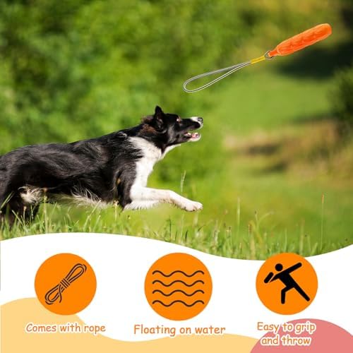 Blueweenly Floating Dog Bumper Toys with Throw Rope, 4-Pack