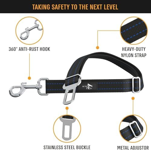 Dog Car Seat Bed - Black and White Checkered, Anti-Anxiety Calming Sofa Bed, Safety Belt