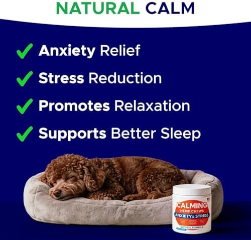 Advanced Calming Chews for Dogs, Hemp, Melatonin, 120-Pack, 120Ct